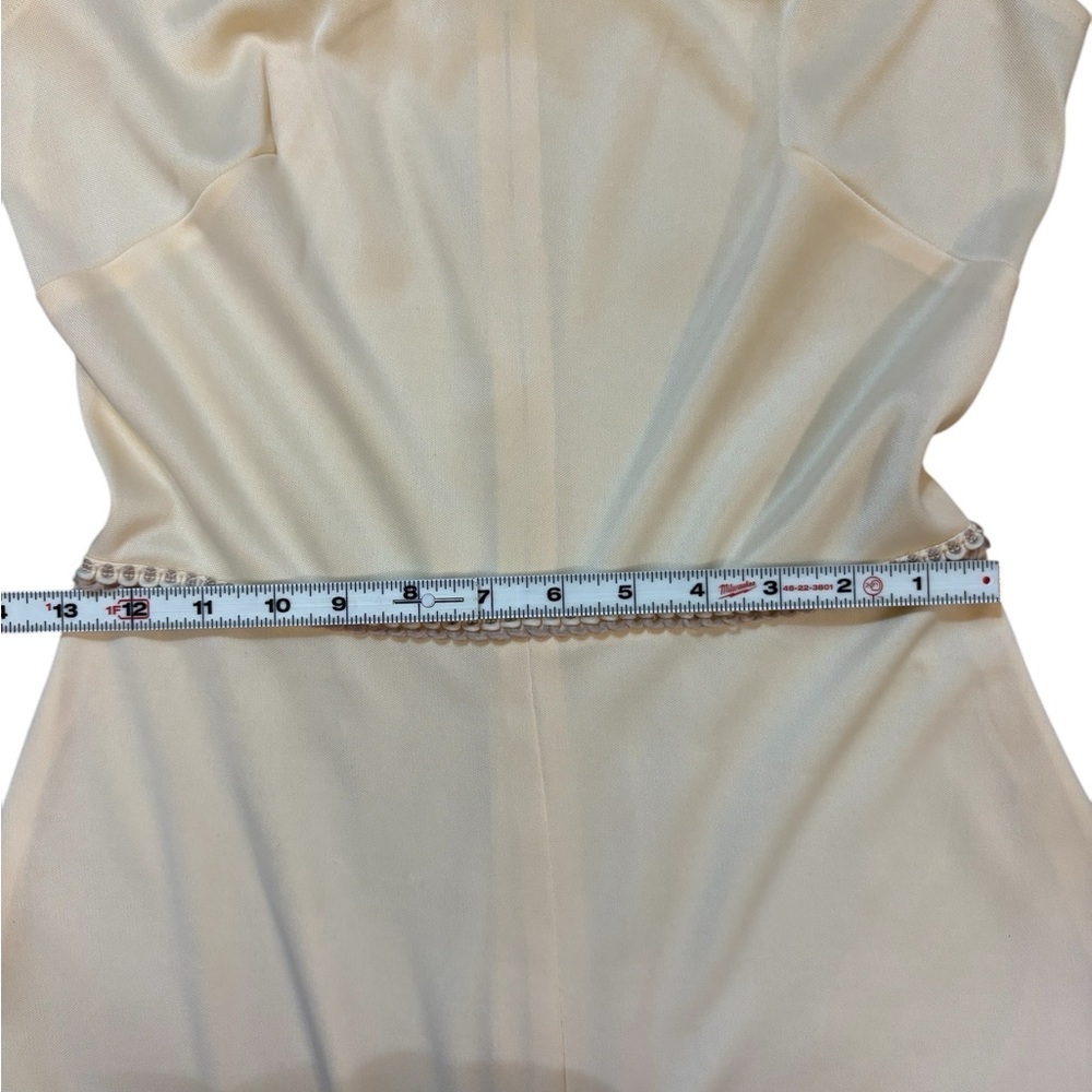 Vintage 70’s Cream Cleopatra Union Made Long Sleeveless Dress - Picture 14 of 16